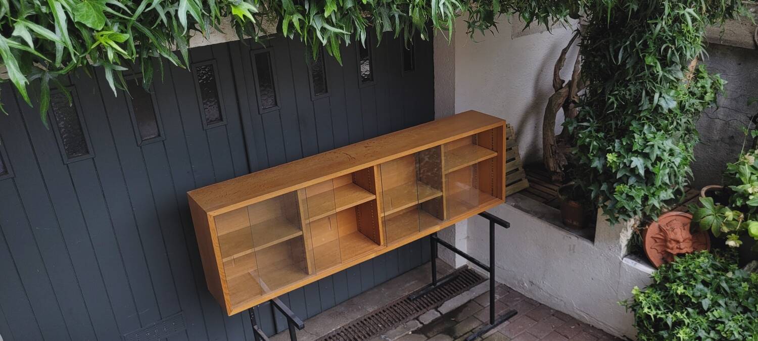 60's glass wall shelf