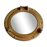 Vintage Hublot mirror in brass 30 cm in diameter