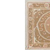 Hand knotted rug, vintage turkish rug 134x151 cm