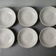 6 hollow plates in slurry, fish shape, Sarreguemines France