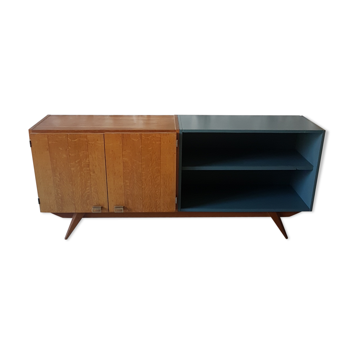 Vintage gold and green oak row deep foot compass