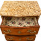 Louis XV style chest of drawers, Rosewood veneer and marquetry.