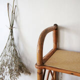 Rattan wall shelf