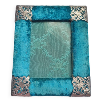 Velvet and metal photo frame