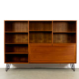 Danish Teak Highboard with Bar Compartment
