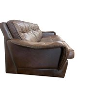 Canapé danois vintage en cuir brun 'Madsen & Schubell'