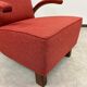 Red Art Deco lounge chairs