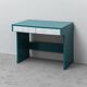 Vintage petrol green desk with drawers 1970s modernism