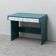 Vintage petrol green desk with drawers 1970s modernism