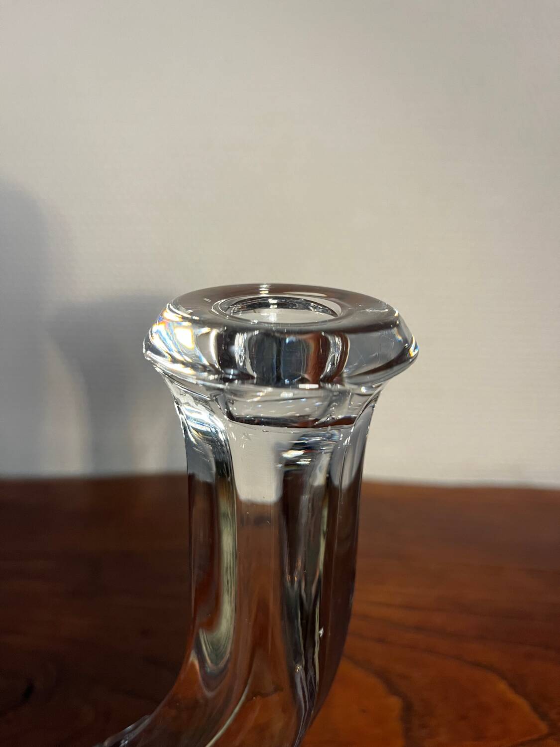 1950s/60s Vannes crystal candlestick, France
