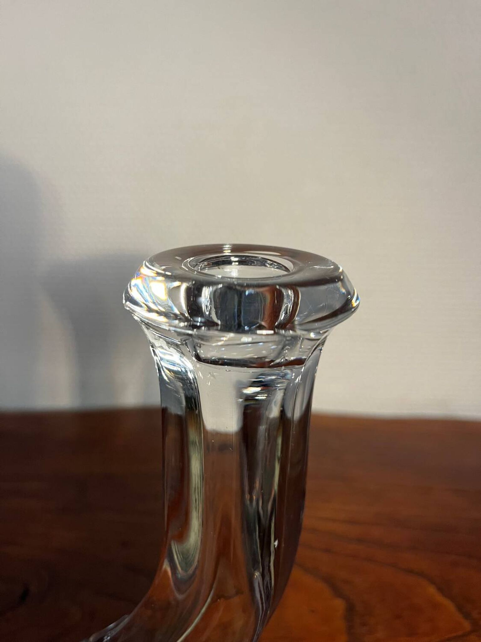 1950s/60s Vannes crystal candlestick, France