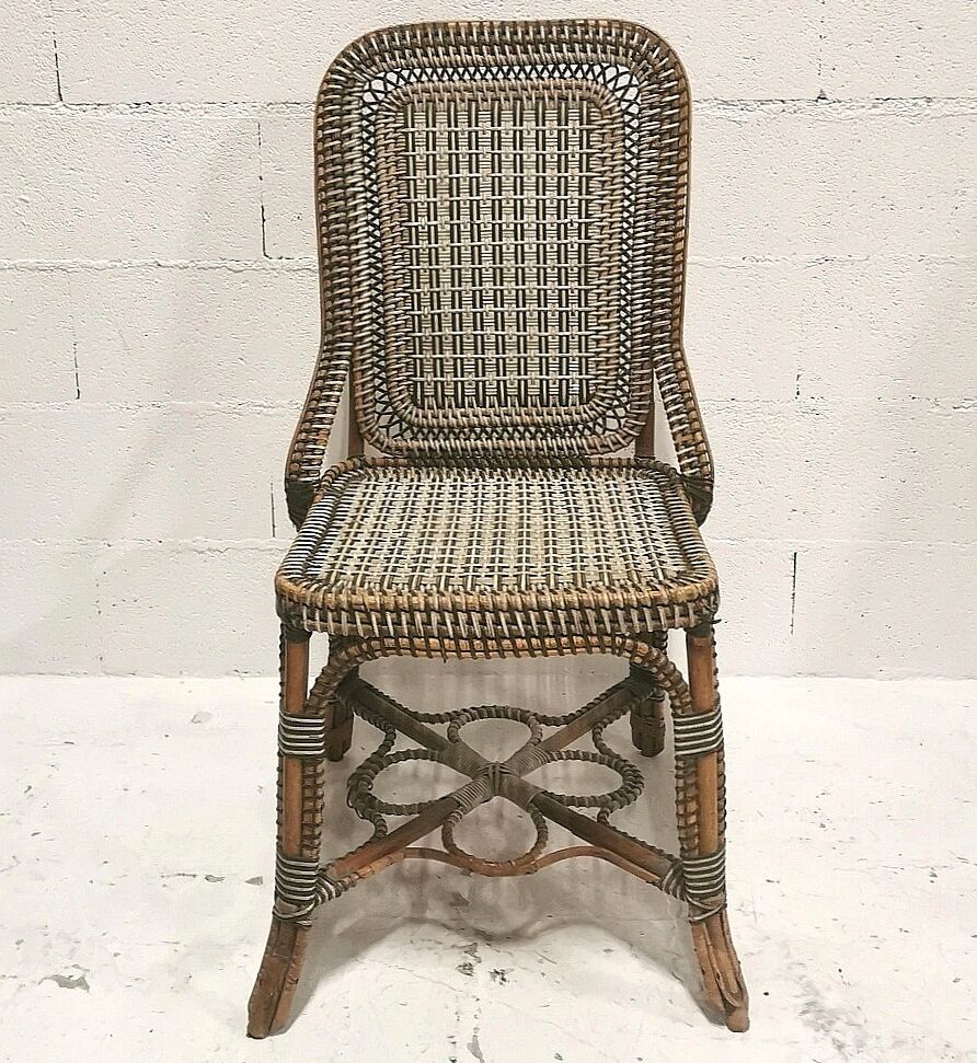 Perret and Vibert rattan chair, late 19th century