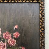 Tableau signé et daté 1932, bouquet de roses