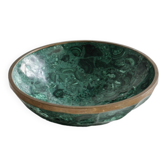 Malachite and brass bowl 1970.