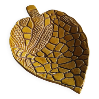 Ceramic leaf catchall from the 50s — Attributed to Dominique Baudart