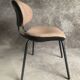 Beige brown fabric office chair, 1980s