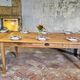 Large authentic farmhouse table made of solid French oak.