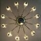 Murano glass chandelier, clear grey