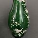 Pair of Marie Gregory vases in green floral decoration enamelled 1900