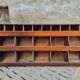 Antique grocery cabinet shop cabinet pine compartment unit 230 cm