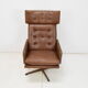 Mid-century leatherette rotatable armchair,1960's.