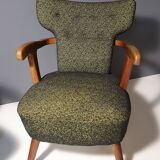 Pair of mid century wingback armchairs, Czechoslovakia, circa 1940´s