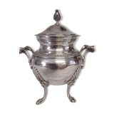 Silver metal sugar bowl