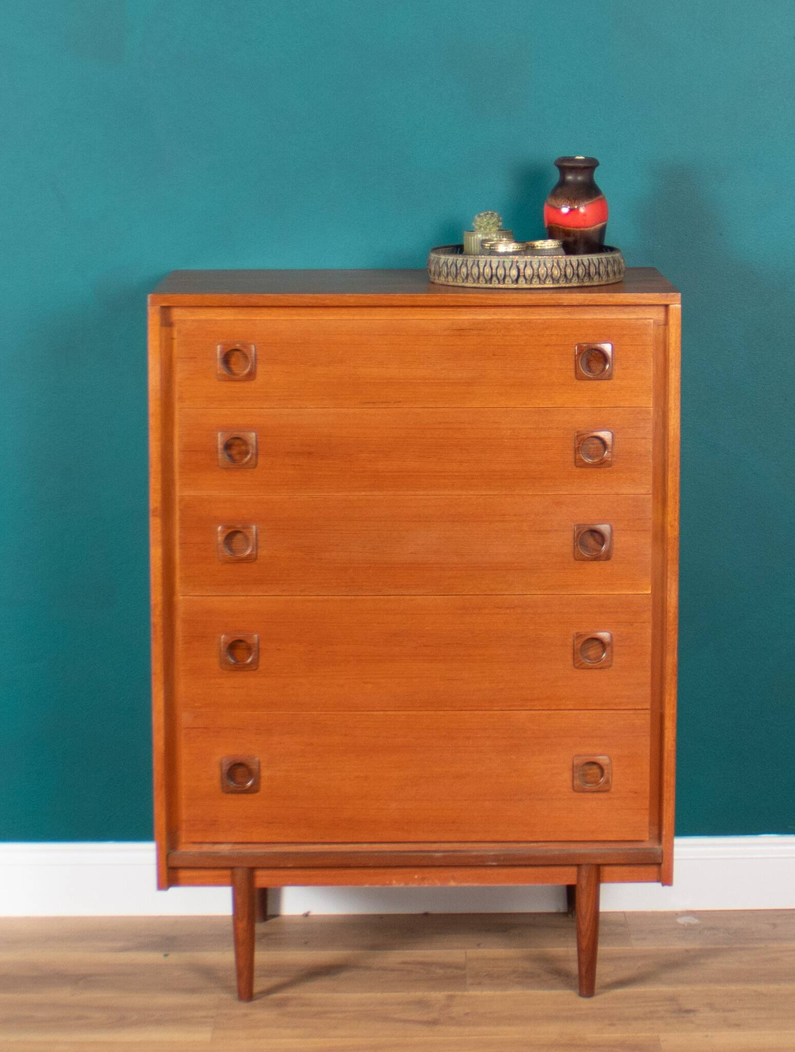 Commode rétro en teck des années 1960 BCM