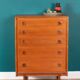 Commode rétro en teck des années 1960 BCM