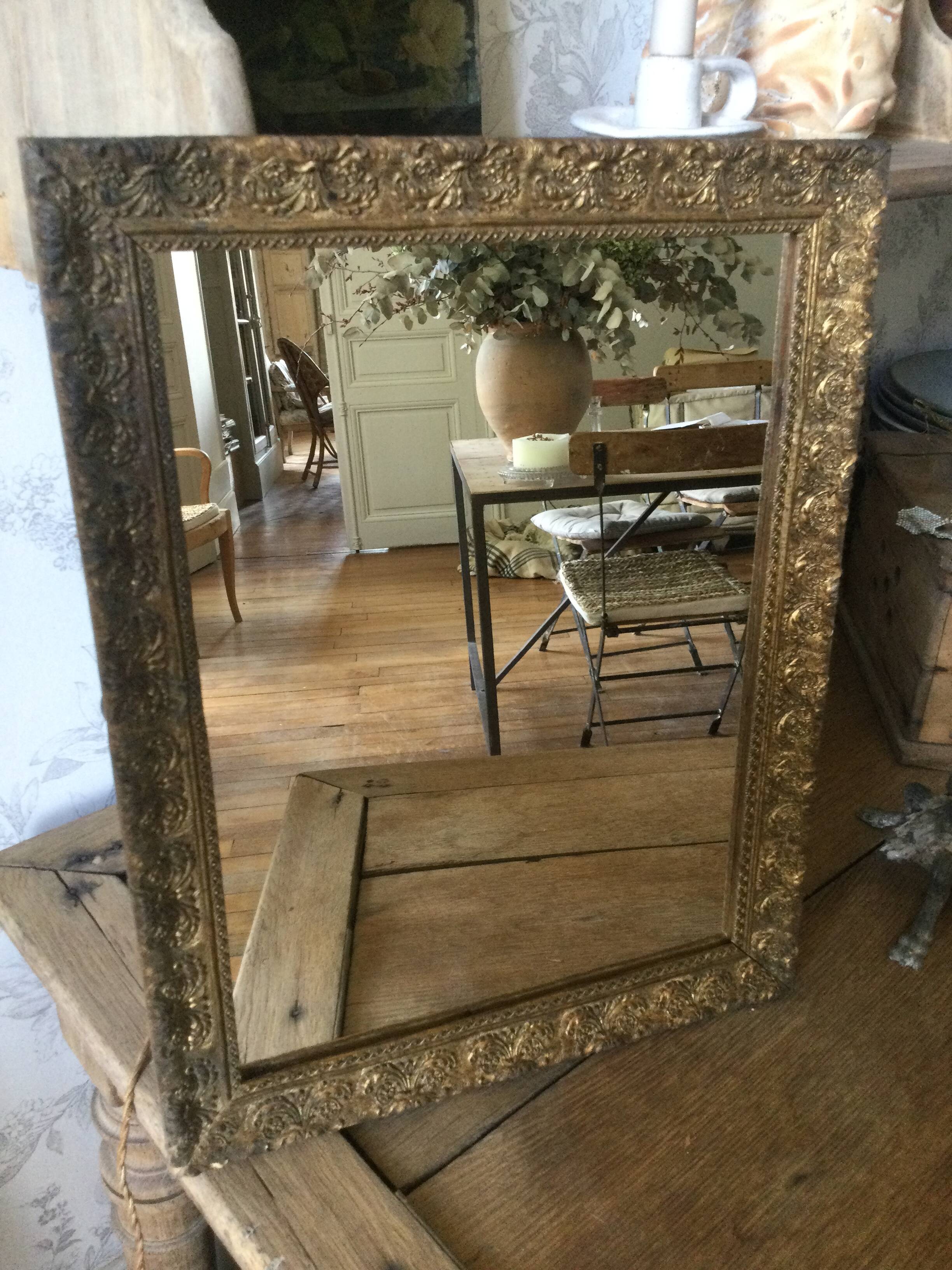 Antique gold mirror