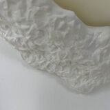 Pair of plaster and frosted glass wall lights, France, 1970.