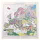 Carte ancienne Europe 43x43cm de 1950