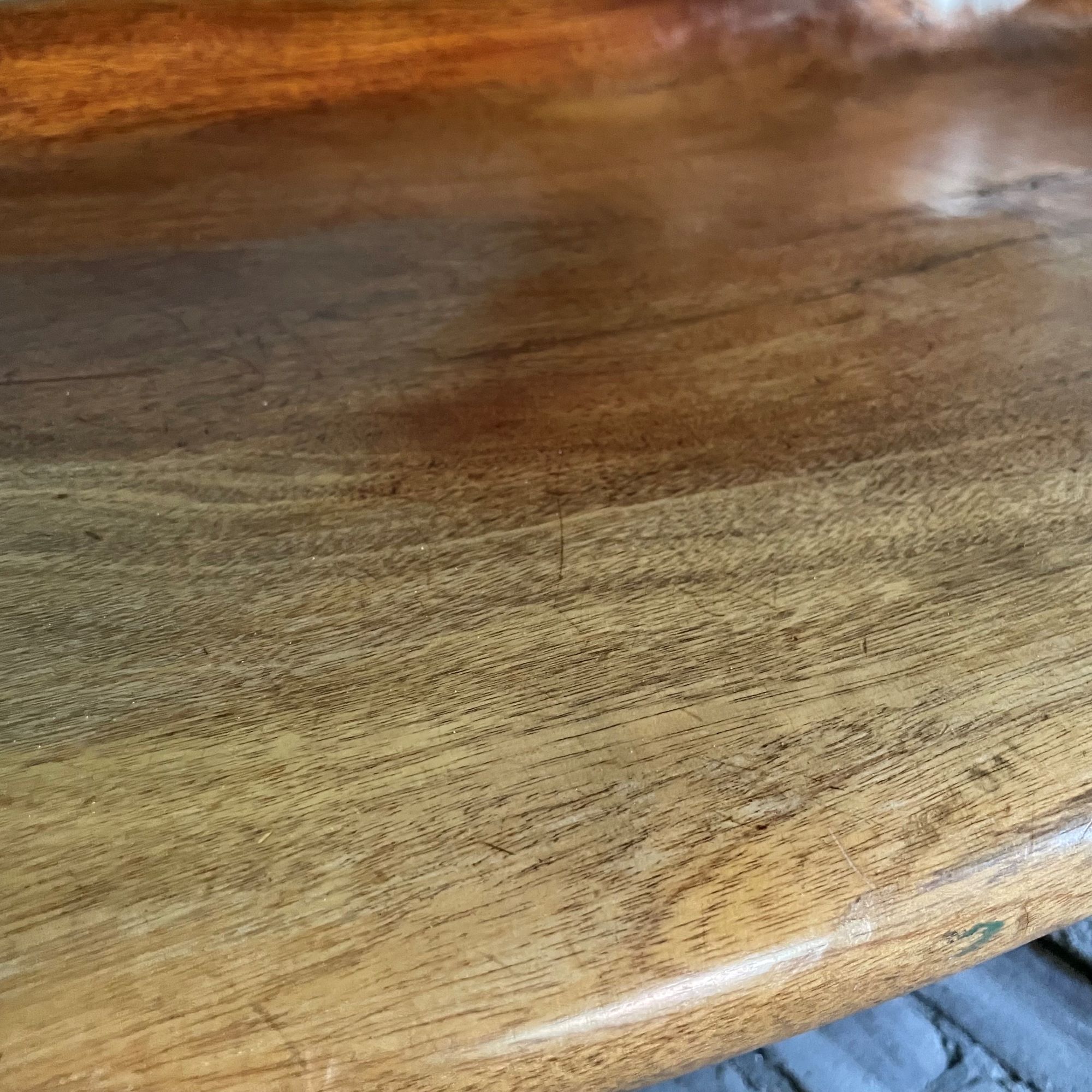 Sculptural solid wooden bench