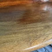 Sculptural bench in solid wood