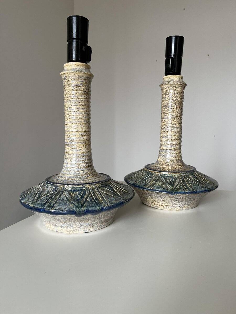Pair table lamps by Jette Hellerøe for Axella, Denmark, 1970s, set of 2
