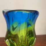 Vintage Bohemian glass vase