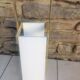 White lacquered wood and brass umbrella stand / vintage 60s-70s