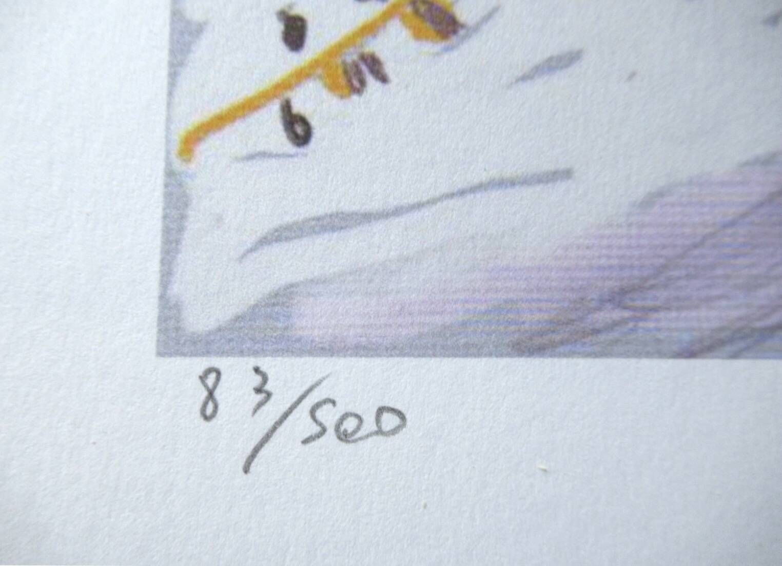 Signed numbered lithograph by David Hockney.