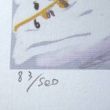 Signed numbered lithograph by David Hockney.