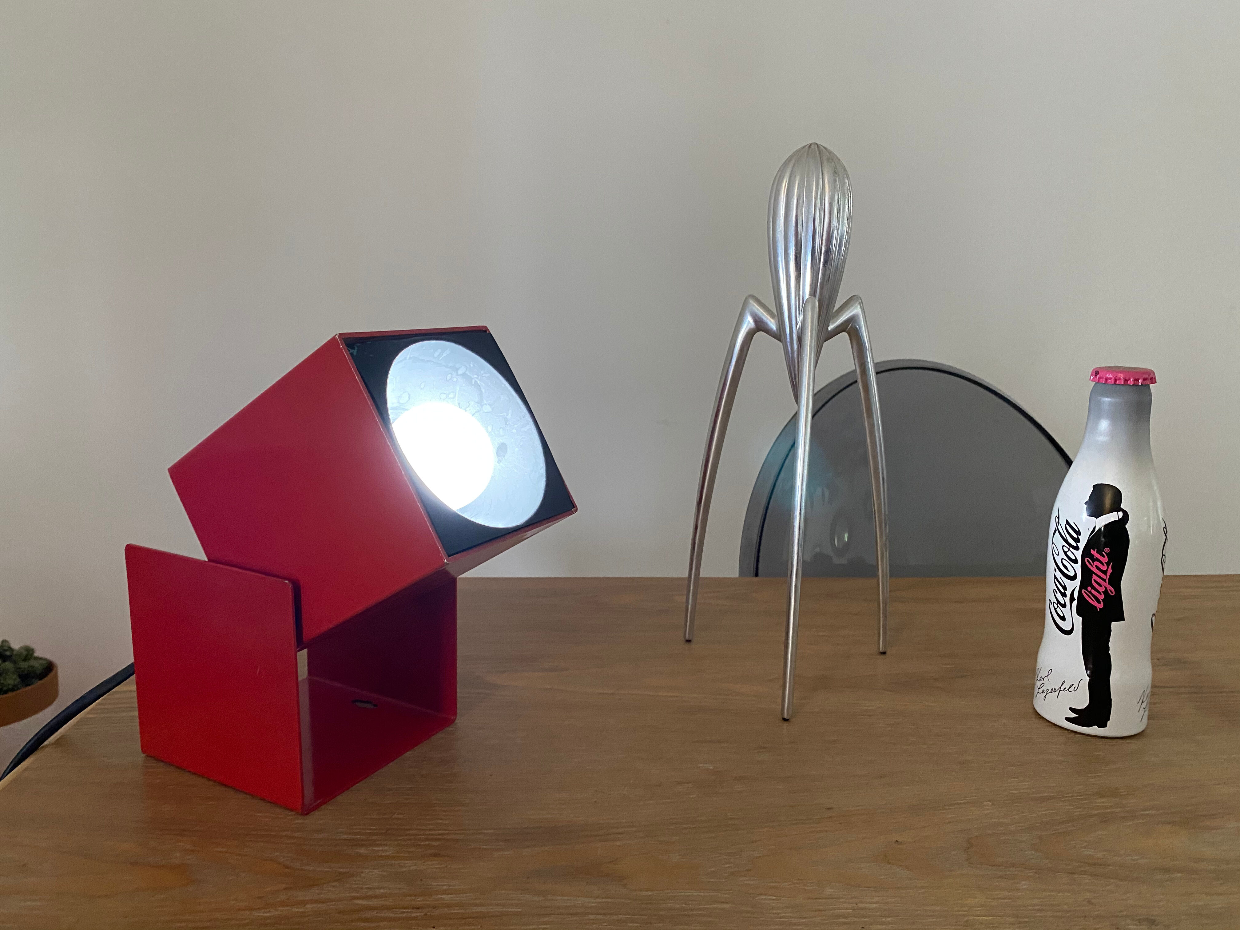 Lamp applique spot cube Lita France design vintage 70s