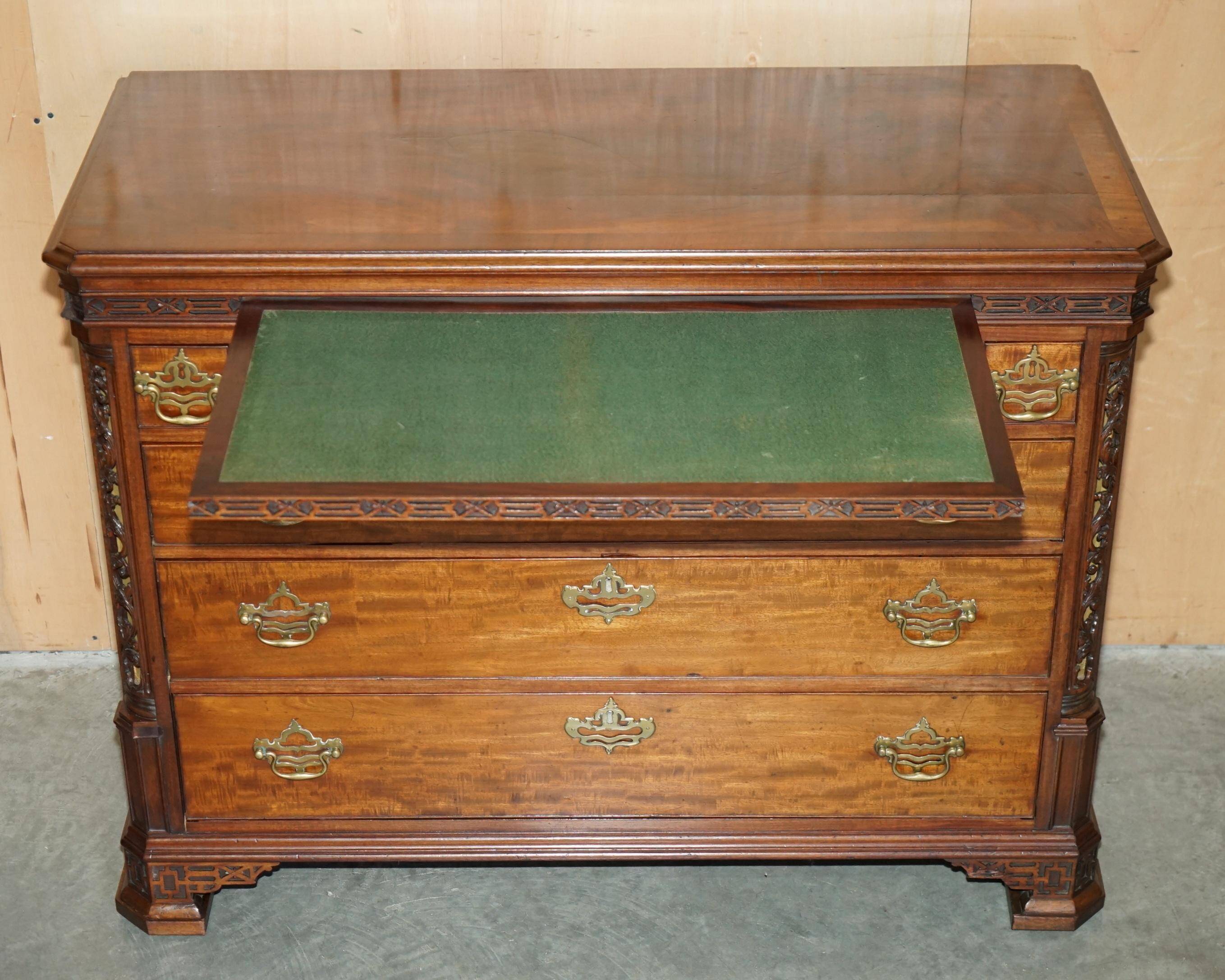 George III commode circa 1770 in walnut by Thomas Chippendale.