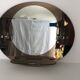 Lupi Crystal Luxor Mirror with 2 integrated wall lights and shelf
