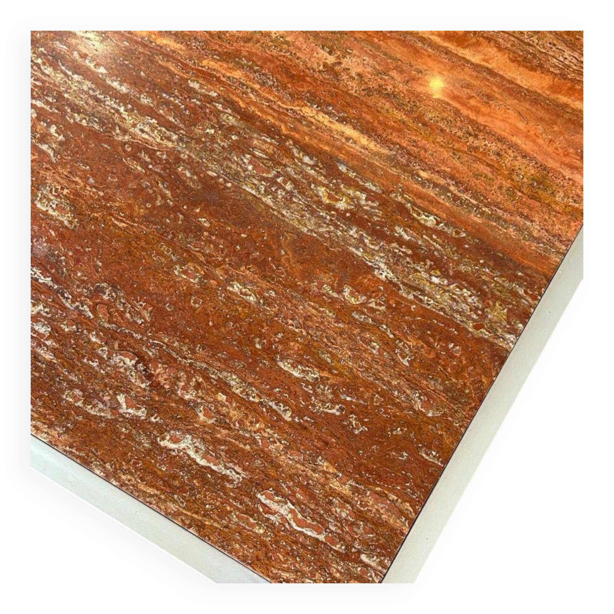 Georges Ciancimino - Very Important and Rare Square Travertine Coffee Table Ro