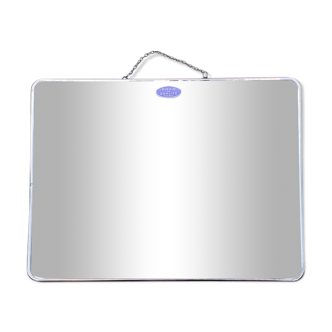 Barber mirror 40 x 30 chrome with vintage chain 1960