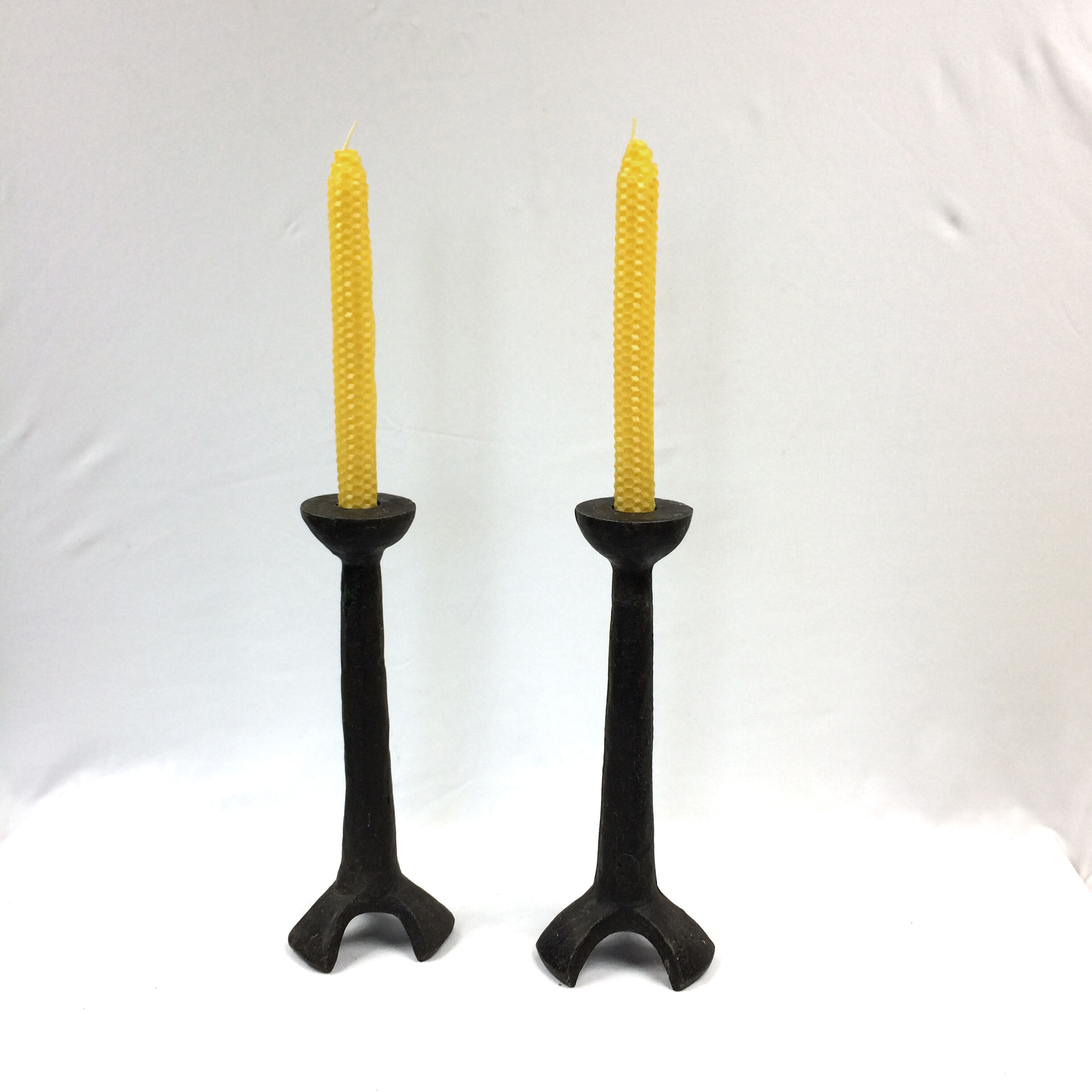 Pair of candlesticks gross cast-iron