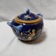 Large Gien blue sugar bowl or candy dish, Renaissance model