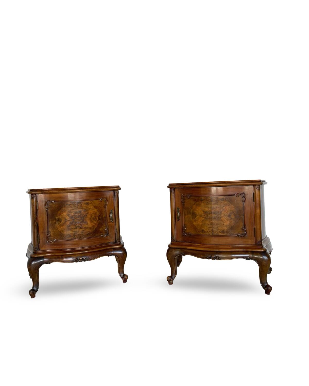 Paire de tables de chevet italiennes du milieu du XXe siècle