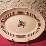 Oval plate Armelle Sarreguemines hand-painted