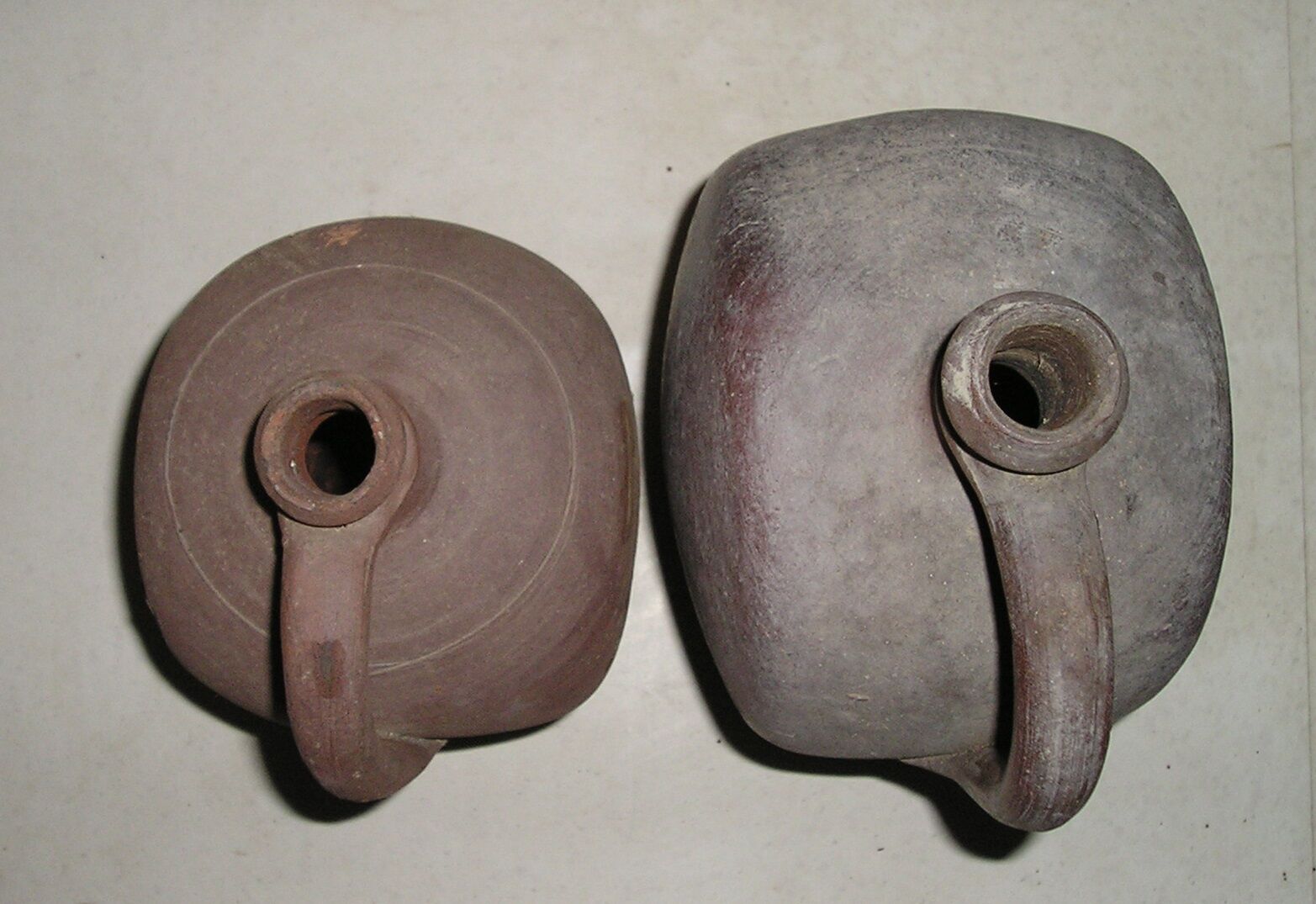 Duo of 2 old sandstone bottles