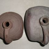 Duo of 2 old sandstone bottles